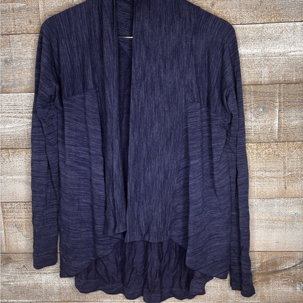 Athleta blue Women's Open Front Navy Blue Cardigan Sweater